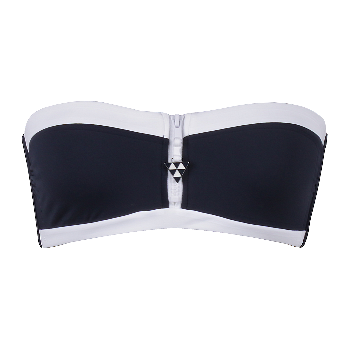 Seafolly Navy Block Party Bandeau Bustier